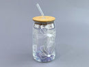 Danny Home Can Style Glass Tumbler w Straw Set/2 Pcs 500 ml