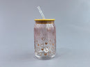 Danny Home Can Style Glass Tumbler w Straw Set/2 Pcs 500 ml