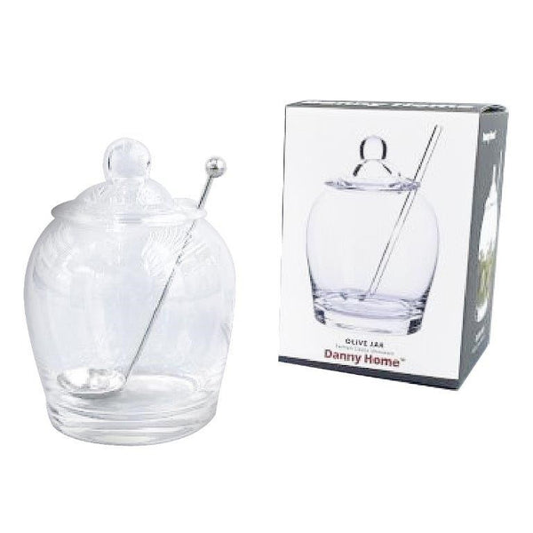 Glass Olive Jar 10.8 cm