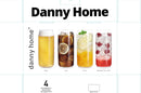 Glass Beverage Water Bottle Set/4 Pcs