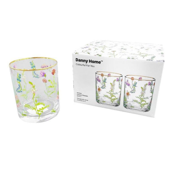 Colored Glass Tumbler Set of 4 Pcs