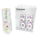 Colored Glass Tumbler Set of 4 Pcs