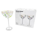 Colored Footed Glass Tumbler Set of 2 Pcs