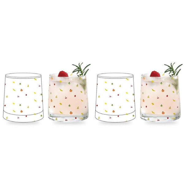 Lead Free Glass Tumbler Set of 4 Pcs 6.8*8.5 cm