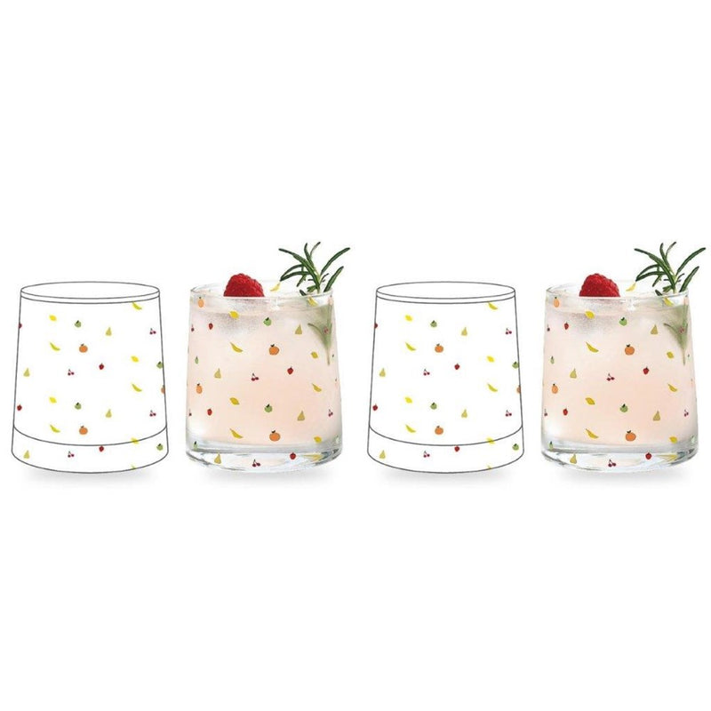 Lead Free Glass Tumbler Set of 4 Pcs 6.8*8.5 cm