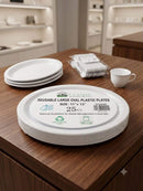11”x13”Oval Plate Plastic Plate PK25 Material: PP
Size:31 x 24.5 x 2CM Unit Weight: 37g*25