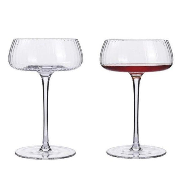 Lead Free Footed Glass Tumbler Set of 2 Pcs 250 ml