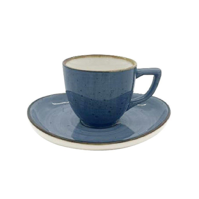 Ceramic Coffee Cup & Saucer Set of 6 Pcs 80 ml