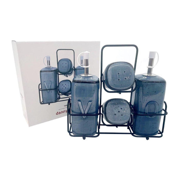 Ceramic Spice and Oil Bottle Dispenser Set