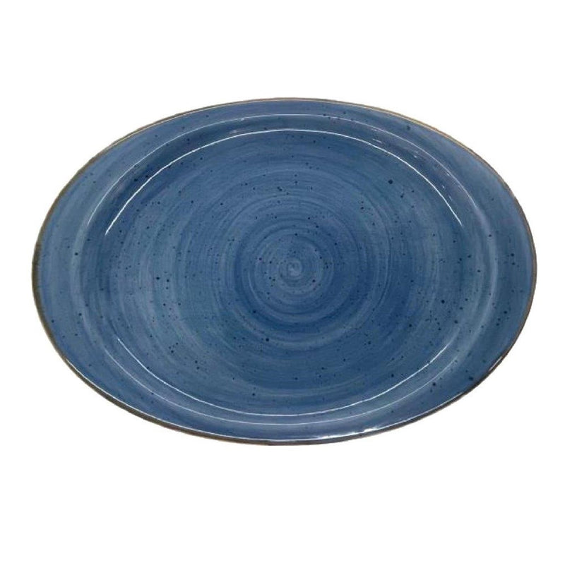 Round Color Ceramic Plate 31.4*22.3*2 cm