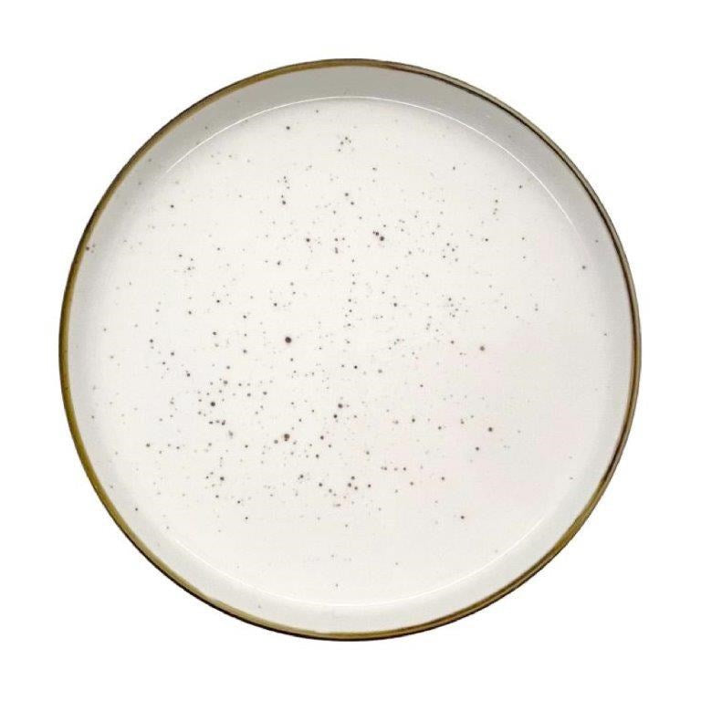 Round White Ceramic Plate Dinner Plate 25*25*3 cm