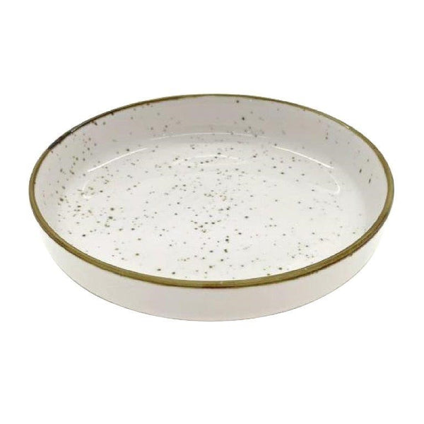 Round White Ceramic Plate Deep 20*4 cm