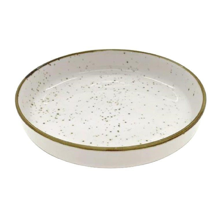 Round White Ceramic Plate Deep 20*4 cm