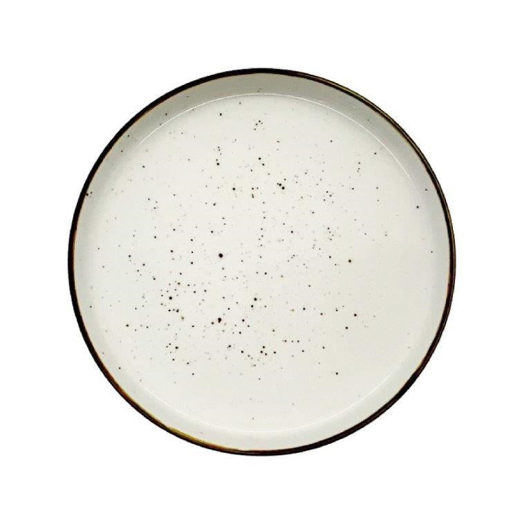 Round White Ceramic Plate Flat 20*2 cm
