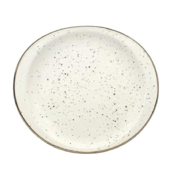 Round White Ceramic Plate 23*20.8*4 cm