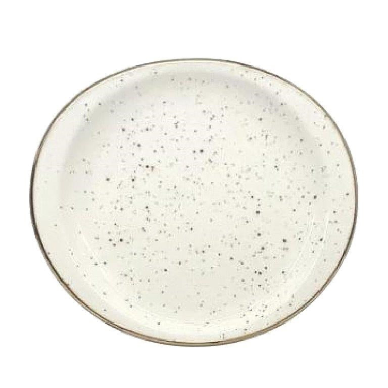 Round White Ceramic Plate 23*20.8*4 cm