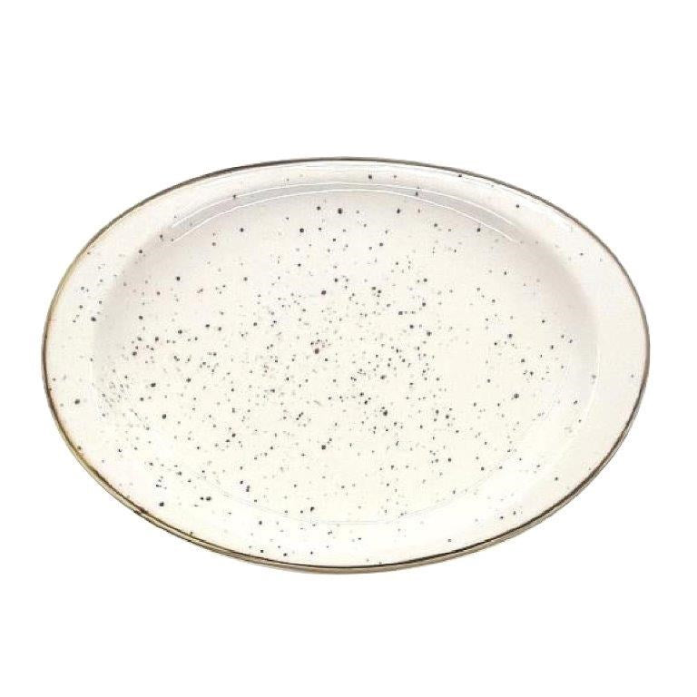 Round White Ceramic Plate Dinner Plate 31.4*22.3*2 cm