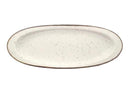 Oval White Ceramic Plate 36.5*14.5*2.5 cm