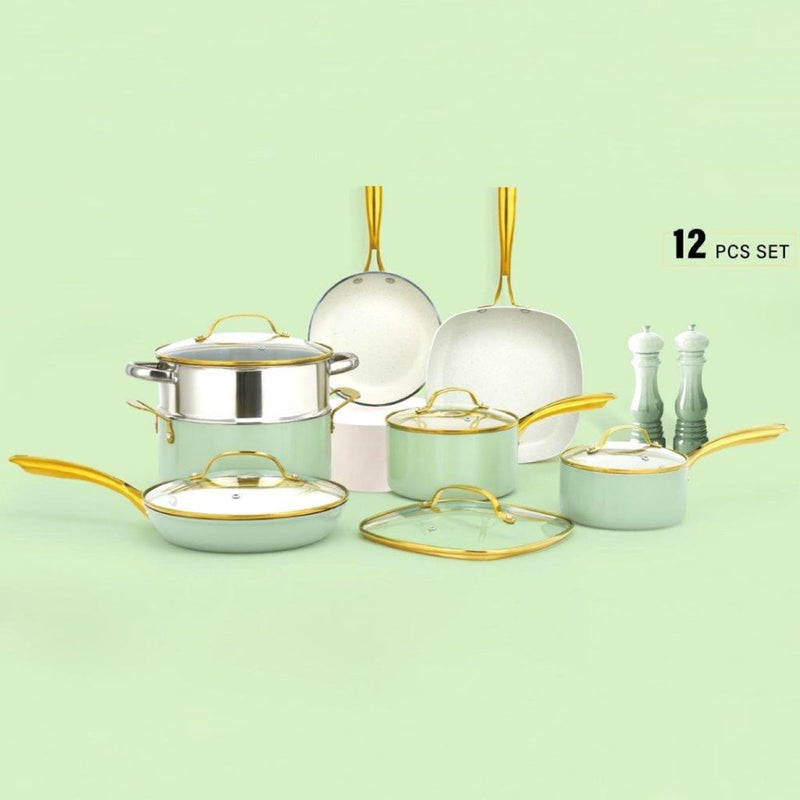 Non Stick Casserole Frypan Set of 12 Pcs