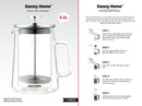 DoubLE Wall Glass French Press Pitcher 600 ml