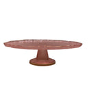 Glasscom Dinneware Light Red Footed Cake Stand 28 cm