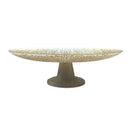 Glasscom Dinneware Beige Abstract Art Footed Cake Stand 28 cm