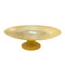 Glasscom Dinneware Gold Abstract Art Footed Cake Stand 28 cm