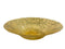 Glasscom Abstract Art Matte Gold Round Fruit Bowl 40 cm