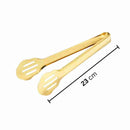 Stainless Steel Gold Kitchen and BBQ Tongs Buffet Tongs 23 cm 82 g