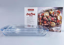 Glass Baking Dish Set of 3 Pcs  1.6/2.2/3 Litre