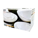Vanilla White & Gold Ceramic Dinner Set of 27 Pcs