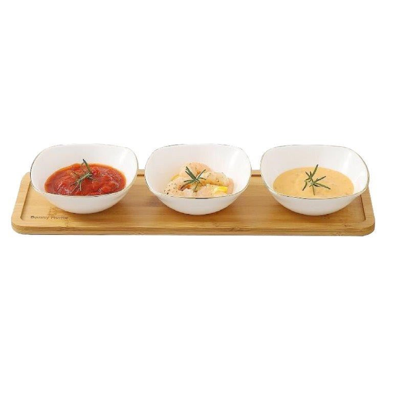 Snack Bowl and Tray Set of 3 Pcs