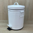 Matte White Pedal Rubbish Bin 12L