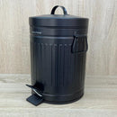 Matte Black Pedal Rubbish Bin 12L