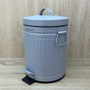 Matte Grey Pedal Rubbish Bin 12L
