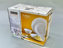Abstract White Ceramic Dinner Set of 24 Pcs