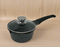 Non Stick Marble Coated Die Cast Aluminium Milk Pan Black Induction 16cm