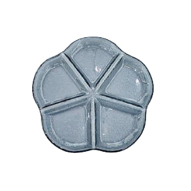 Colored Glass Divided Plate 25*2 cm