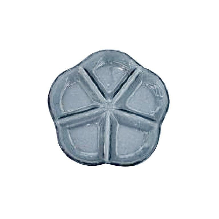 Colored Glass Divided Plate 19*2 cm