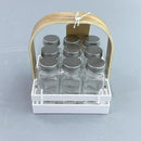 Glass Salt & Pepper Canister Set/9 Pcs 15.5*14*17.5 cm