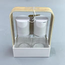 Glass Salt & Pepper Canister Set/2 Pcs 15.9*7.6*20 cm