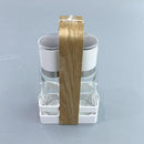 Glass Salt & Pepper Canister Set/2 Pcs 12.8*7.8*21.4 cm