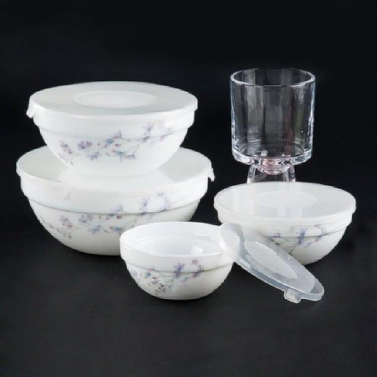 Arcopal Floral Serving Bowl Set of 4 Pcs