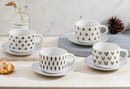 Ceramic Tea Cup & Saucer Set/6 Pcs 270 ml