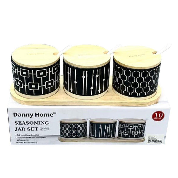 Ceramic Canister Set of 3 Pcs  9*9*7 cm