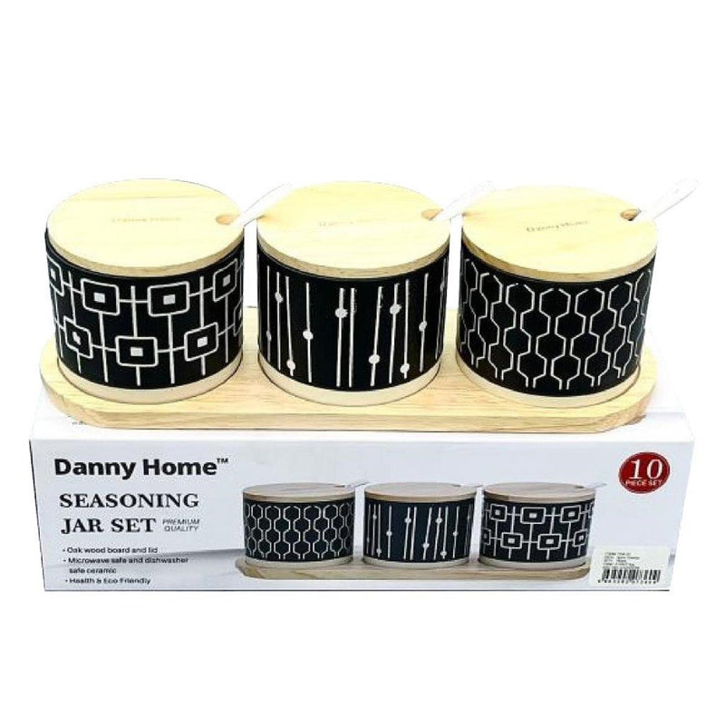 Ceramic Canister Set of 3 Pcs  9*9*7 cm