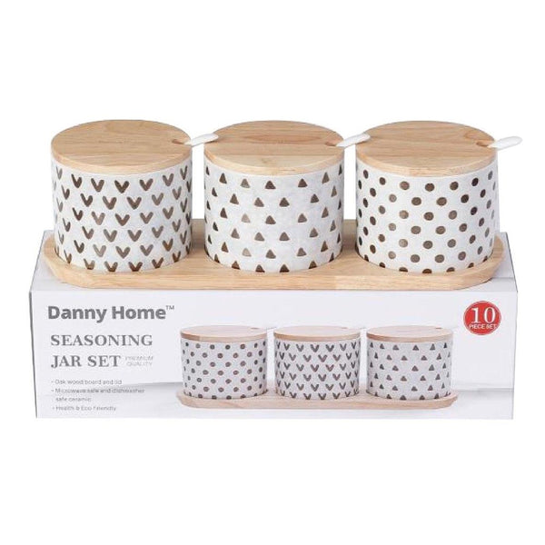 Ceramic Canister Set of 3 Pcs  9*9*7 cm