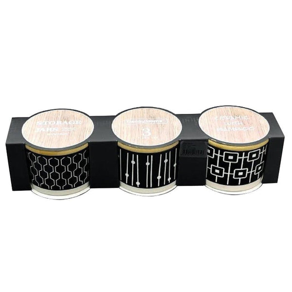 Ceramic Canister Set of 3 Pcs  10*10*7 cm