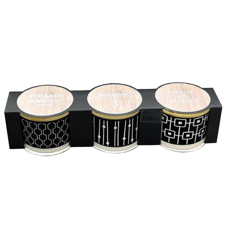 Ceramic Canister Set of 3 Pcs  10*10*7 cm