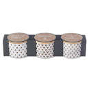 Ceramic Canister Set of 3 Pcs  10*10*7 cm